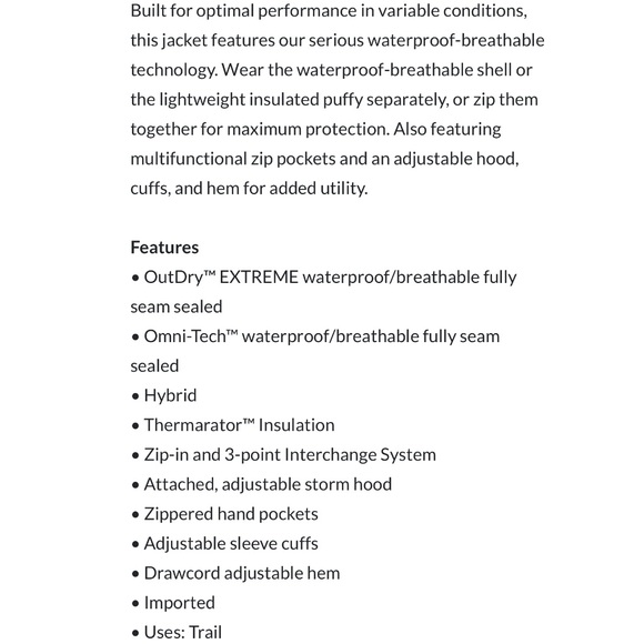 NWT Columbia 3 in 1 Men’s Jackets Size L - Picture 9 of 11